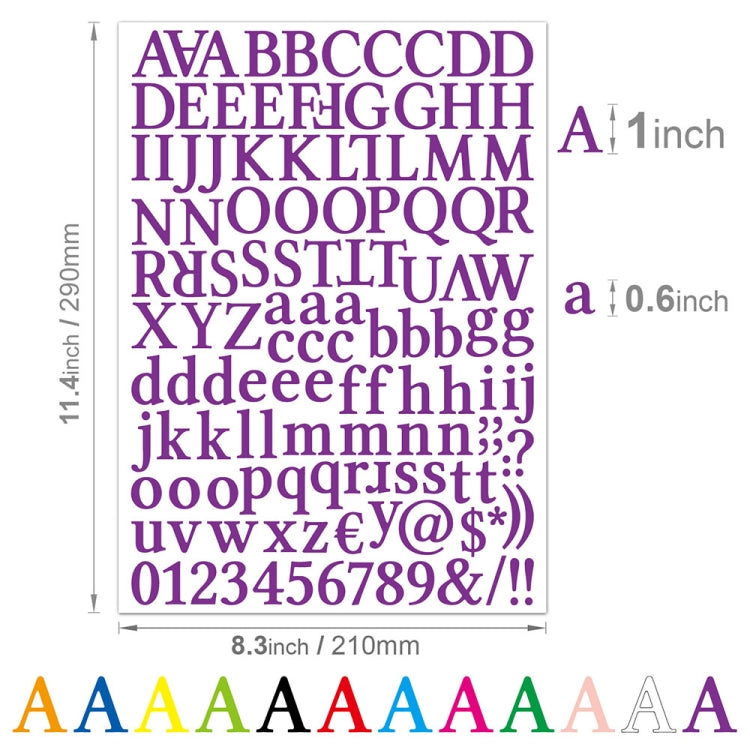 10 PCS Waterproof Alphabet DIY Handbook Sticker Gift Decoration Office Sticker(Orange Yellow)
