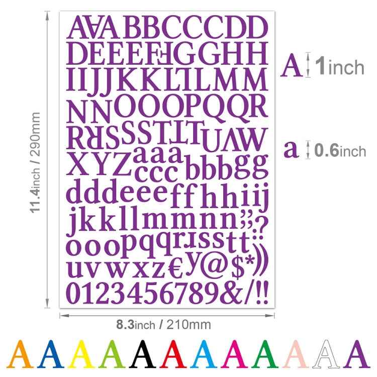 10 PCS Waterproof Alphabet DIY Handbook Sticker Gift Decoration Office Sticker(Pink)