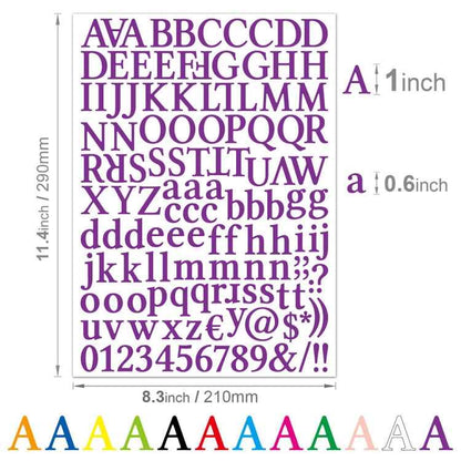 10 PCS Waterproof Alphabet DIY Handbook Sticker Gift Decoration Office Sticker(Light Blue)