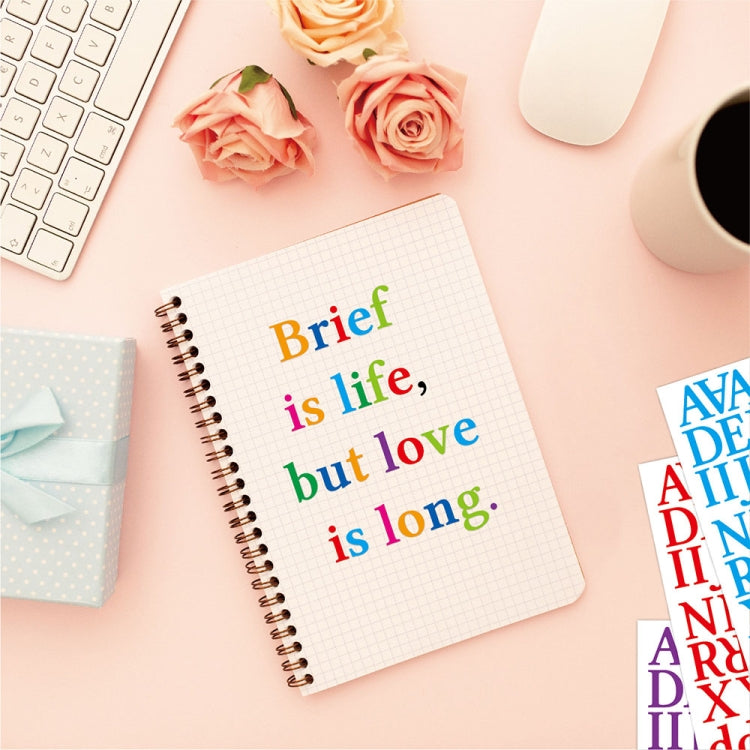 10 PCS Waterproof Alphabet DIY Handbook Sticker Gift Decoration Office Sticker(White)
