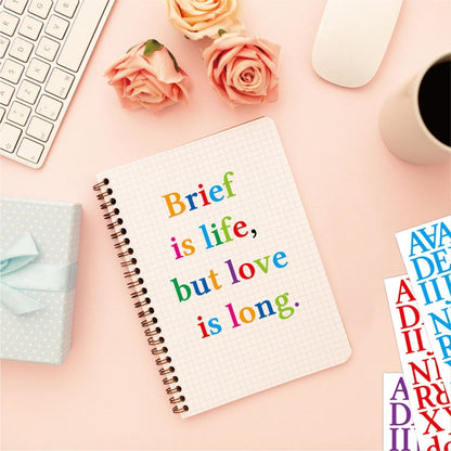 10 PCS Waterproof Alphabet DIY Handbook Sticker Gift Decoration Office Sticker(Light Green)