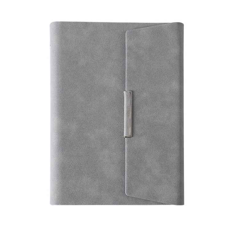 6 Hole Three Fold Loose-leaf Case A5 Business Notebook Office Stationery Notepad(Grey)