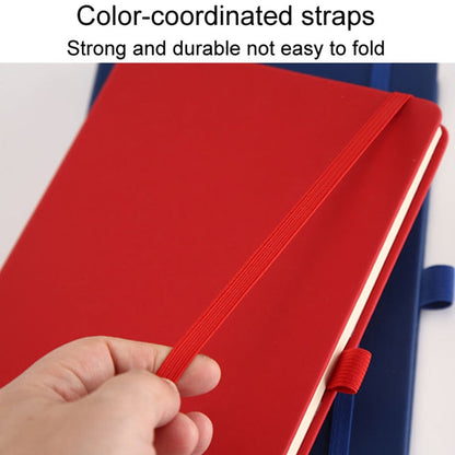 A5 Business Office Strap Notebook Students Diary Recording Notes(Black)