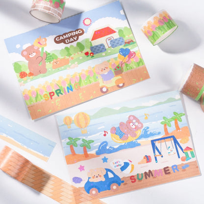 4rolls /Box 2.5cm x 2m Slow Life Washi Tape for Scrapbooking and Journal Decoration, Style: Garden Wall