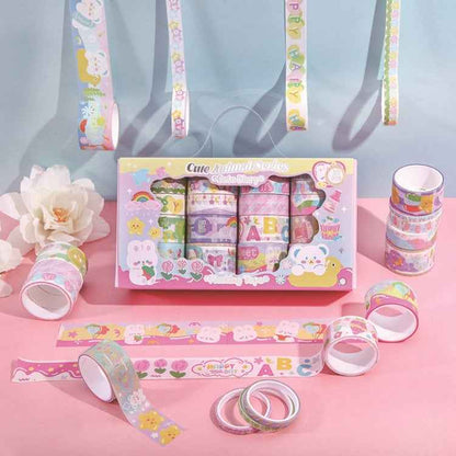 20rolls /Box Art Animals Flowers Washi Tape Set DIY Scrapbook Stickers, Style: Cute Animal