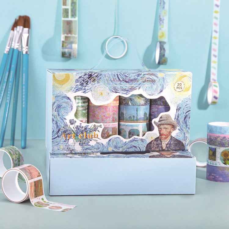 20rolls /Box Art Animals Flowers Washi Tape Set DIY Scrapbook Stickers, Style: Art Gallery Series