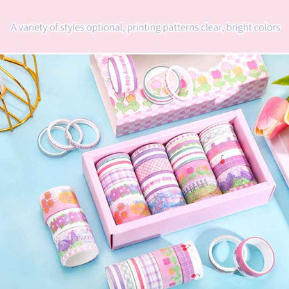 20rolls /Box Art Animals Flowers Washi Tape Set DIY Scrapbook Stickers, Style: Watercolor Note Series