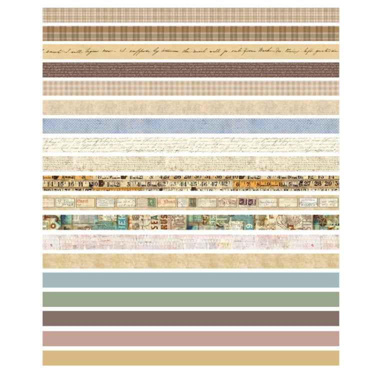 20rolls /Box 0.7cm x 3m Split Thin Washi Tape Set DIY Scrapbook Stickers(Vintage)
