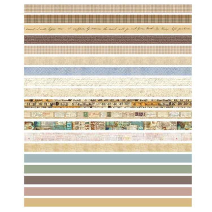 20rolls /Box 0.7cm x 3m Split Thin Washi Tape Set DIY Scrapbook Stickers(Vintage)