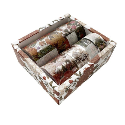 8rolls /Box  Ancient Style Transparent PET Tape Set for Journaling 3cm x 2+2cm x 2+1.5cm x 4(Van Gogh)