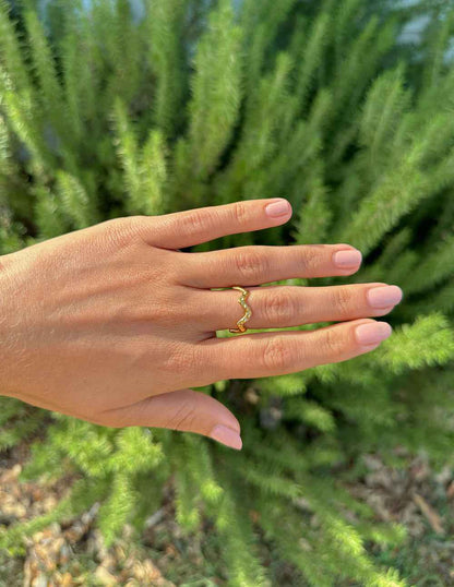 Textured Wavy Ring