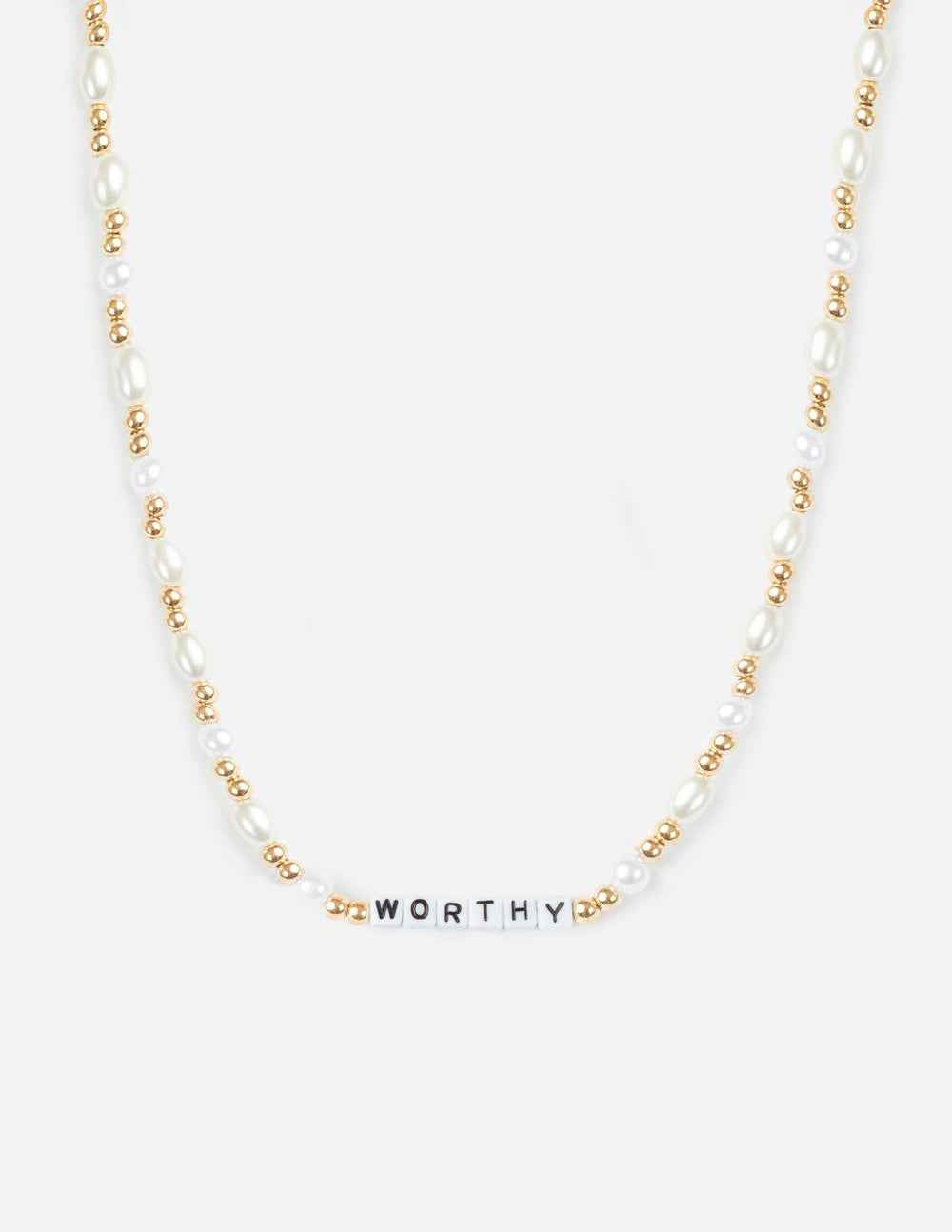 Worthy Letter Necklace