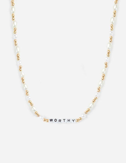 Worthy Letter Necklace