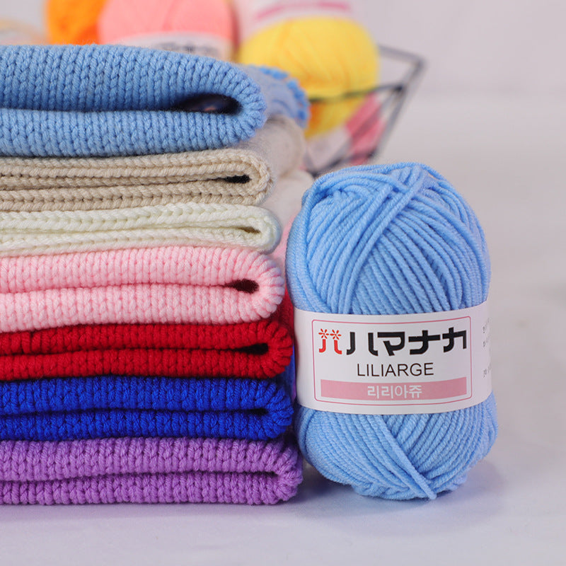 4-Ply Milk Cotton Yarn for Baby Dolls and Crochet