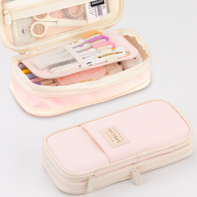 Transformable Macaron Color Pencil Case for Office