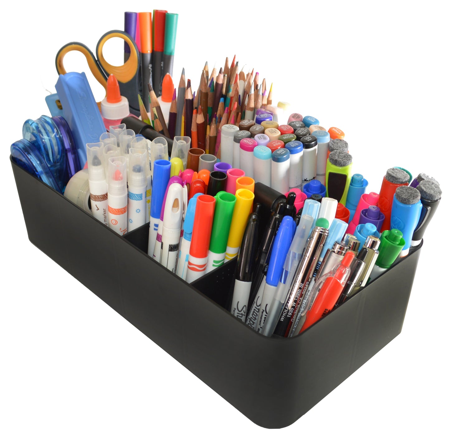 Enjoy Organizer - 3 PACK MIX -Portable Caddy, DIY Dividers, 8 Compartments, School Office Supplies Home Craft with Handle Made in USA
