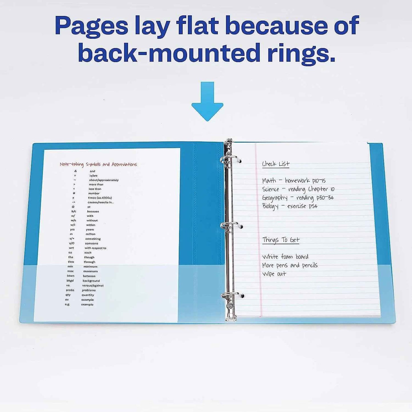 3 Ring Binder- 1" - Blue