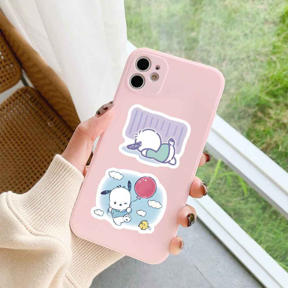 64 PCS Sanrio Waterproof Stickers - Pacha Dog & Puppy