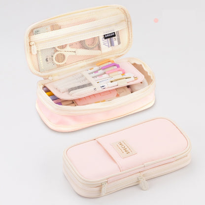 Transformable Macaron Color Pencil Case for Office