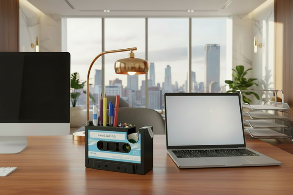 Creative Tape-Shaped Desktop Pen Holder and Organizer