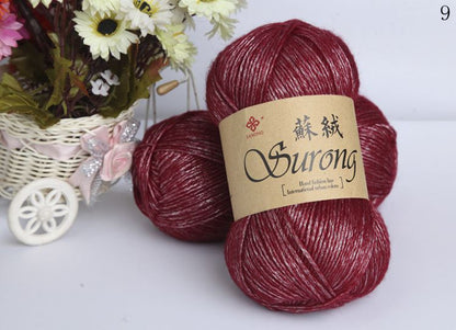 Silk Blend Unisex Knitted Scarf and Milk Cotton Yarn