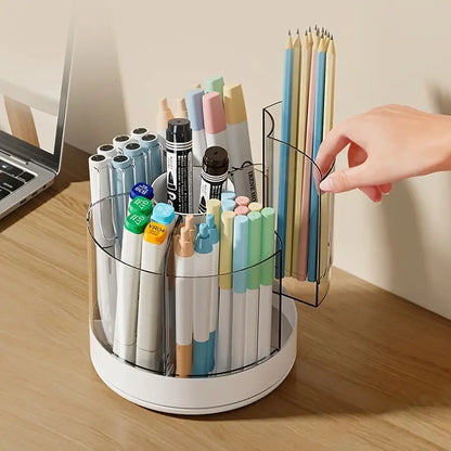 Detachable Rotating Pen Holder for Kids' Desk Storage