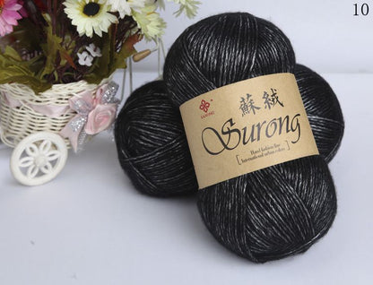 Silk Blend Unisex Knitted Scarf and Milk Cotton Yarn