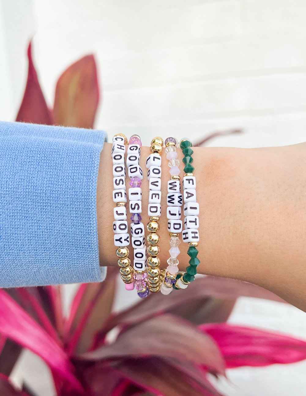 God is Good Letter Bracelet
