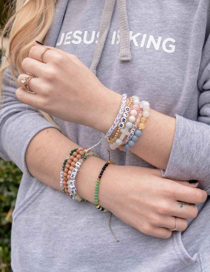 I Am New Letter Bracelet
