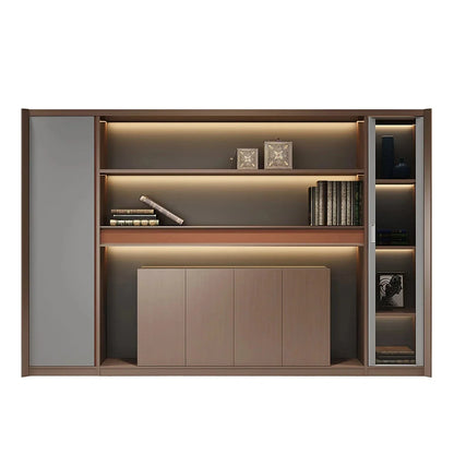 Kaelios · Office Shelves w/ Lighting & Storage