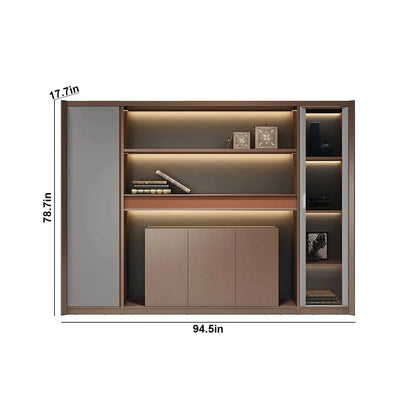 Kaelios · Office Shelves w/ Lighting & Storage
