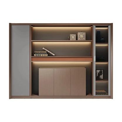 Kaelios · Office Shelves w/ Lighting & Storage