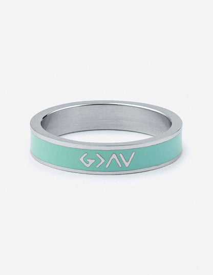 Mint Enamel Highs and Lows Ring