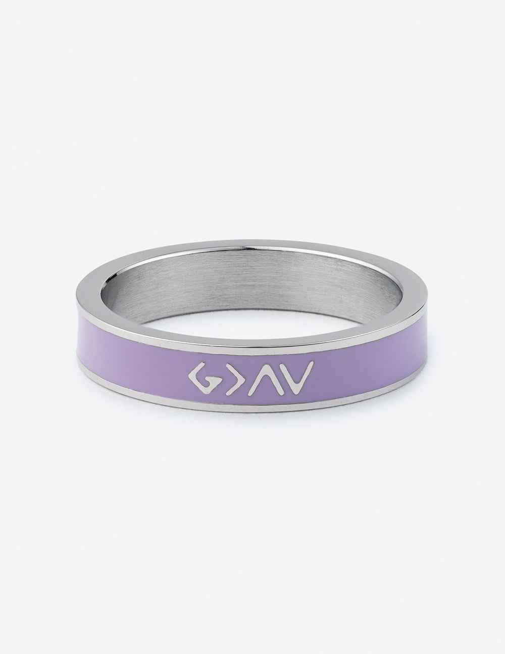 Lavender Enamel Highs and Lows Ring