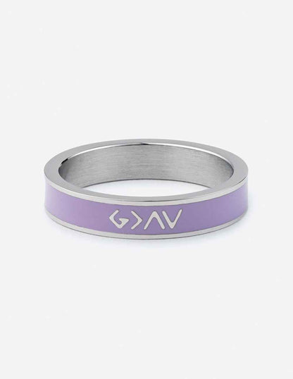 Lavender Enamel Highs and Lows Ring